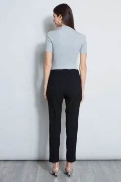 Elie Tahari Tops & Sweaters-Metallic Mock Neck Sweater SILVERMETALLIC