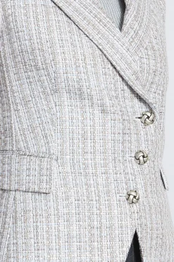 Elie Tahari Jackets & Blazers-Metallic Tweed 3 Button Blazer MULTI