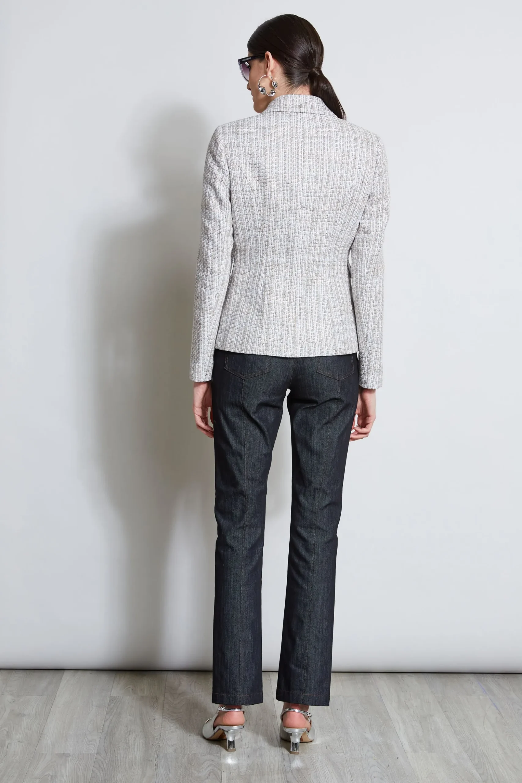 Elie Tahari Jackets & Blazers-Metallic Tweed 3 Button Blazer MULTI