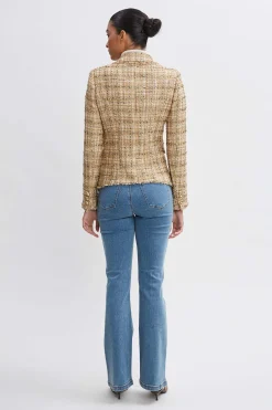 Elie Tahari Jackets & Blazers|Suiting-Metallic Tweed Blazer GOLDMULTI