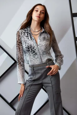 Elie Tahari Tops & Sweaters-Mirage Cheetah Button Down Shirt MULTI