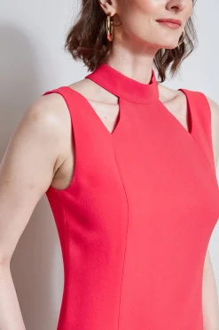 Elie Tahari Dresses & Jumpsuits|Sleeveless Dresses-Mock Neck Cut Out Dress WILDSTRAWBERRY