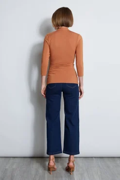 Elie Tahari Tops & Sweaters-Mock Wrap Knit COPPER