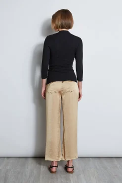 Elie Tahari Tops & Sweaters-Mock Wrap Knit BLACK