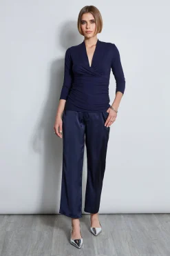 Elie Tahari Tops & Sweaters-Mock Wrap Knit STARGAZER