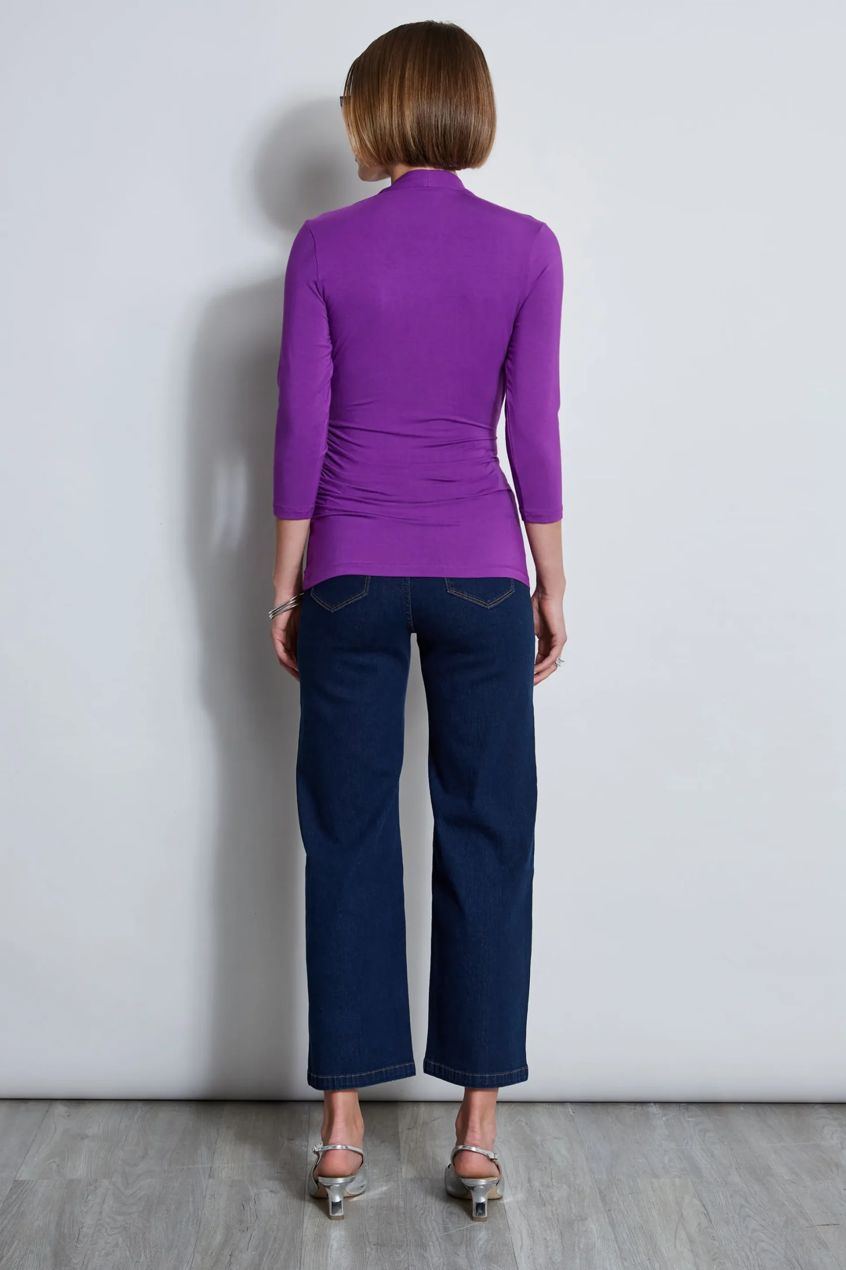 Elie Tahari Tops & Sweaters-Mock Wrap Knit BERRY