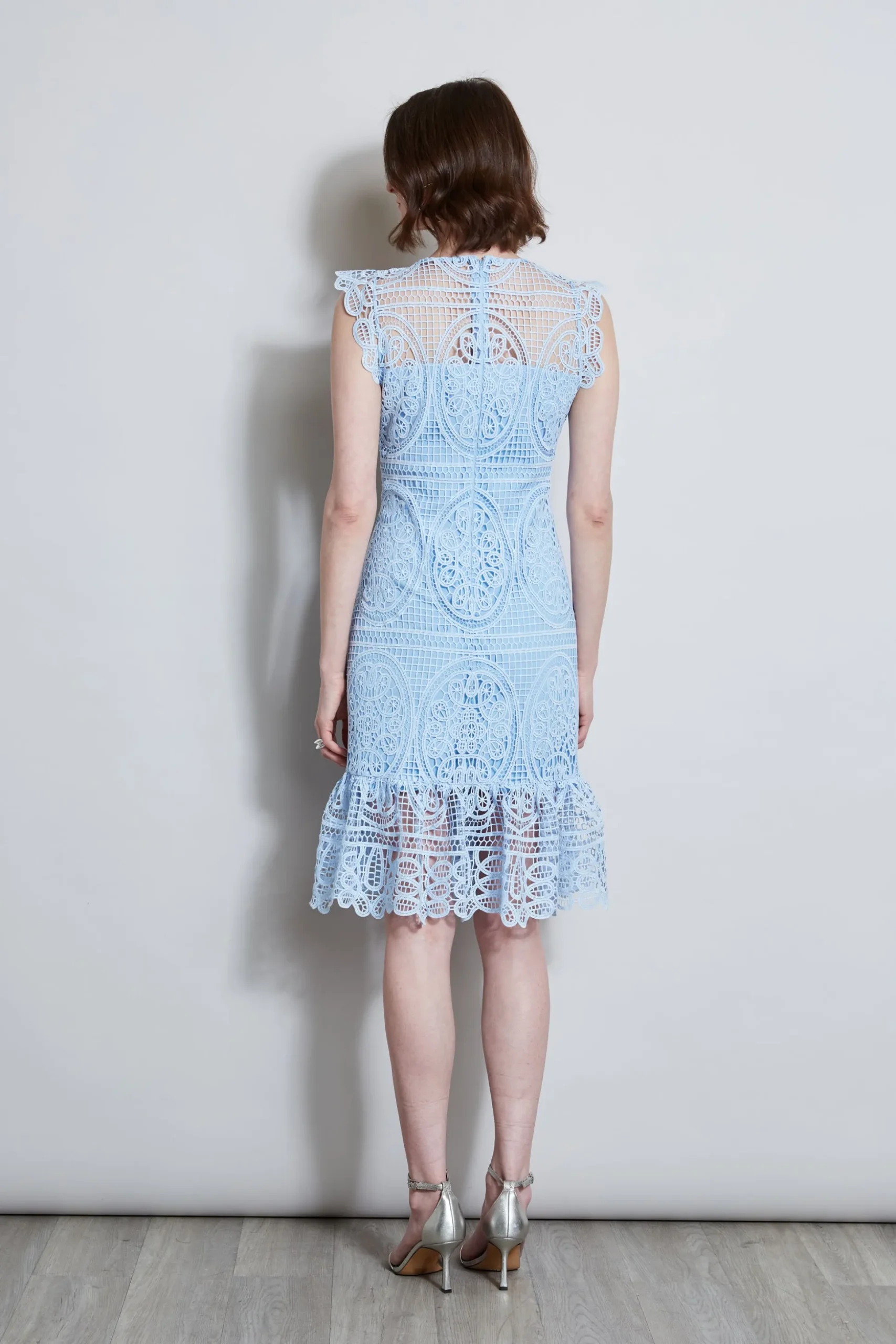 Elie Tahari Dresses & Jumpsuits|Sleeveless Dresses-Mosaic Lace Dress POOLBLUE