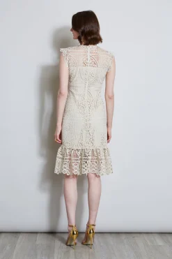 Elie Tahari Dresses & Jumpsuits|Sleeveless Dresses-Mosaic Lace Dress FLOUR