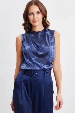 Elie Tahari Tops & Sweaters-Night Shadow Silk Top MULTI