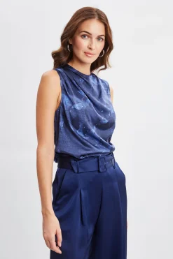 Elie Tahari Tops & Sweaters-Night Shadow Silk Top MULTI