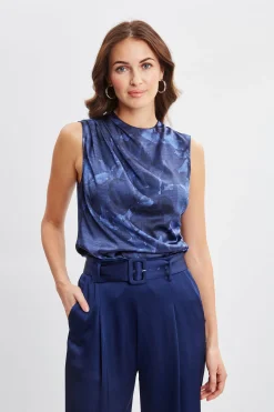 Elie Tahari Tops & Sweaters-Night Shadow Silk Top MULTI