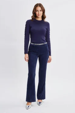 Elie Tahari Tops & Sweaters-Openwork Sleeve Sweater STARGAZER