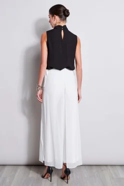 Elie Tahari Bottoms-Overlay Pant FOAM