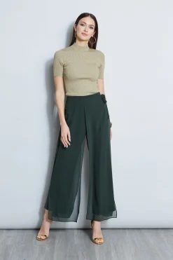 Elie Tahari Bottoms-Overlay Pant CAMOUFLAGE