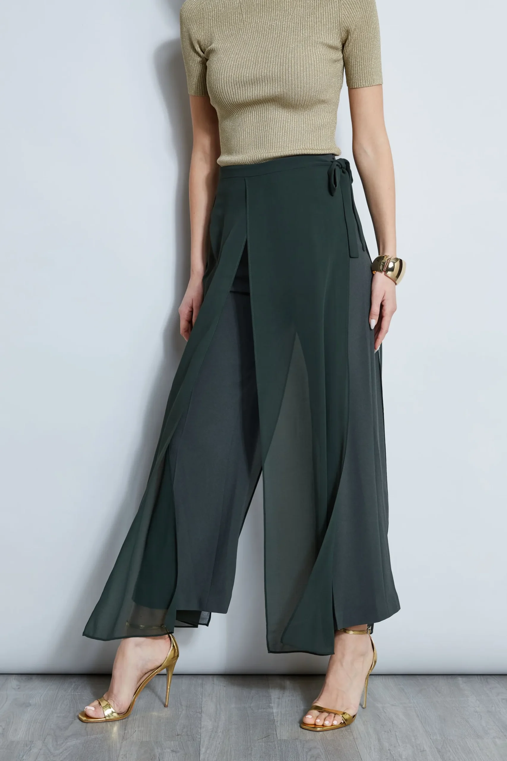 Elie Tahari Bottoms-Overlay Pant CAMOUFLAGE