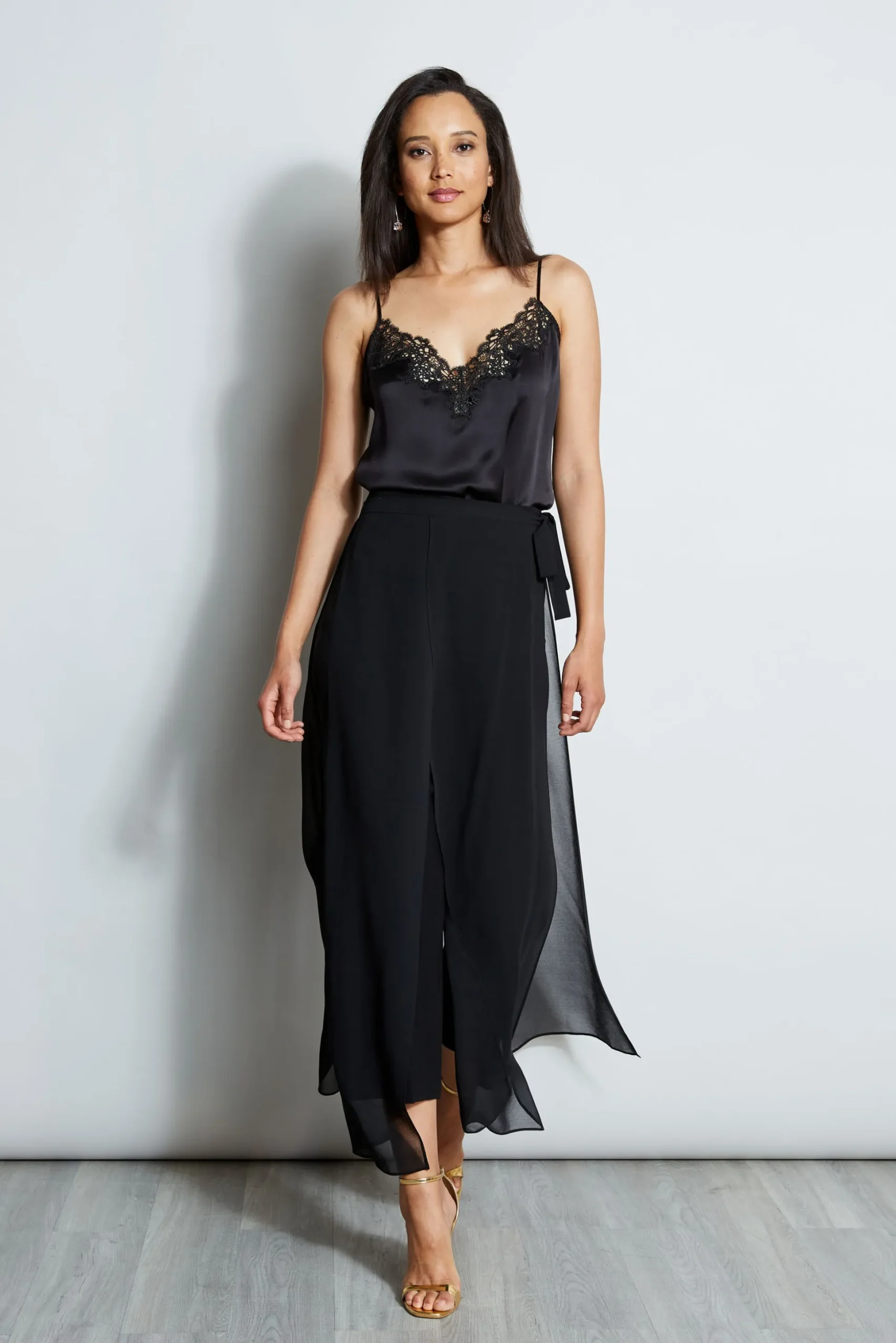 Elie Tahari Bottoms-Overlay Pant BLACK