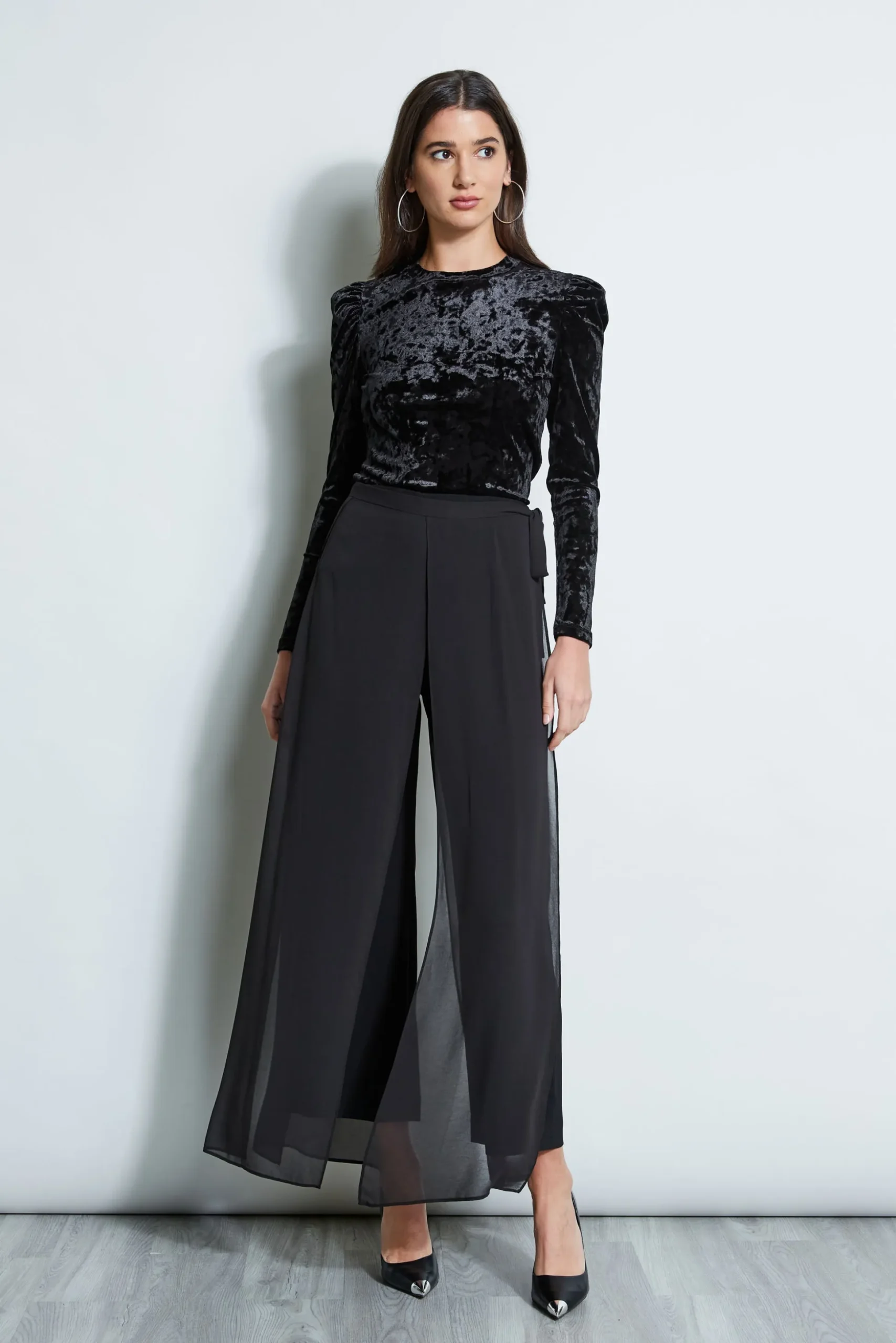 Elie Tahari Bottoms-Overlay Pant BLACK