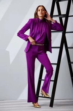 Elie Tahari Jackets & Blazers|Suiting-Panel Single Button Blazer BERRY