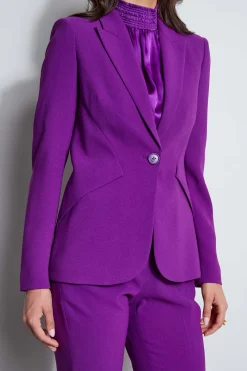Elie Tahari Jackets & Blazers|Suiting-Panel Single Button Blazer BERRY