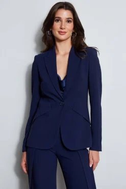 Elie Tahari Jackets & Blazers|Suiting-Panel Single Button Blazer GALAXYNAVY