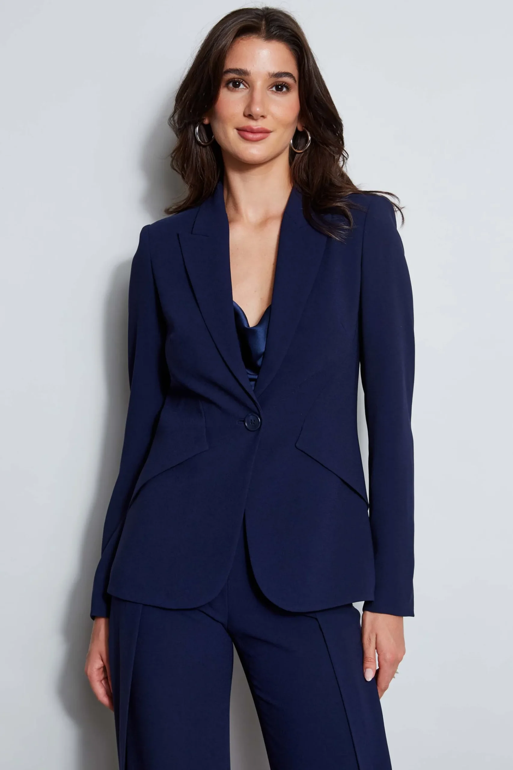 Elie Tahari Jackets & Blazers|Suiting-Panel Single Button Blazer GALAXYNAVY