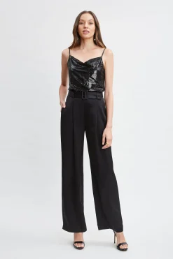 Elie Tahari Tops & Sweaters-Pave Sequin Cami BLACK