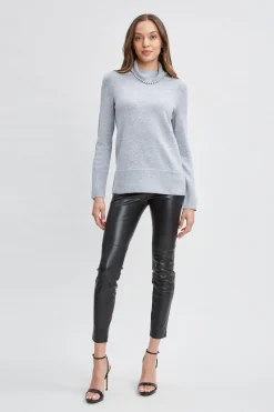 Elie Tahari Tops & Sweaters-Pearl Turtleneck Cashmere Wool Sweater MARBLE