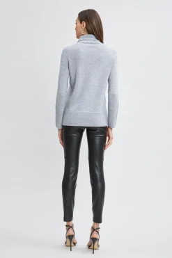 Elie Tahari Tops & Sweaters-Pearl Turtleneck Cashmere Wool Sweater MARBLE