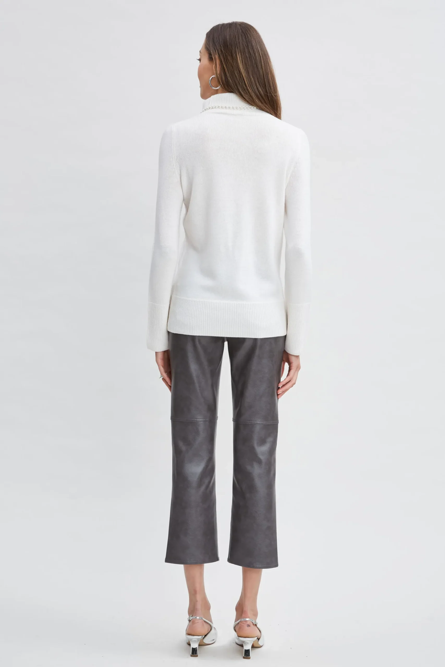 Elie Tahari Tops & Sweaters-Pearl Turtleneck Cashmere Wool Sweater SNOW