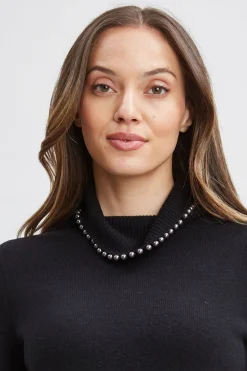 Elie Tahari Tops & Sweaters-Pearl Turtleneck Cashmere Wool Sweater BLACK