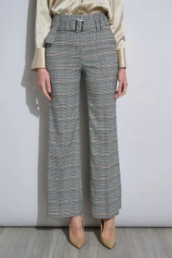 Elie Tahari Bottoms-Plaid Belted Pant ANGIEPLAID