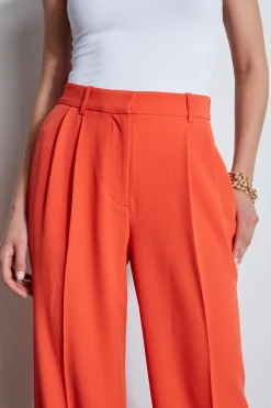 Elie Tahari Bottoms-Pleated Cuffed Pant JUPITERGLOW