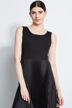 Elie Tahari Dresses & Jumpsuits|Sleeveless Dresses-Pleated Midi Dress NOIR