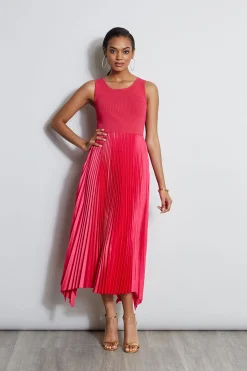 Elie Tahari Dresses & Jumpsuits|Midi Dresses-Pleated Midi Dress ISLANDPINK