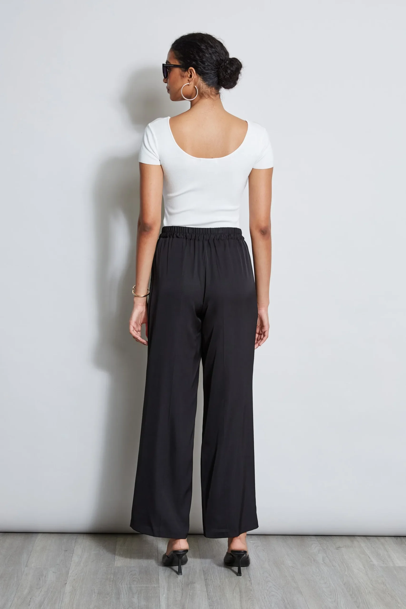 Elie Tahari Bottoms-Pleated Silk Pant NOIR