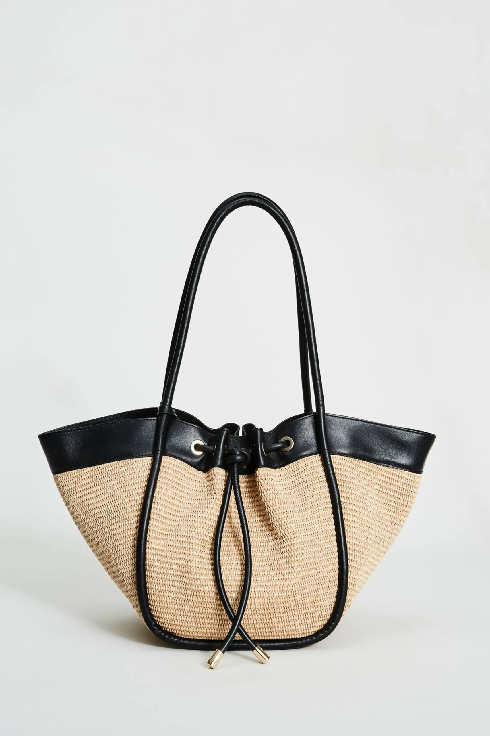 Elie Tahari Fragrance|Gloves-Raffia Tote Bag SAND-BLACK
