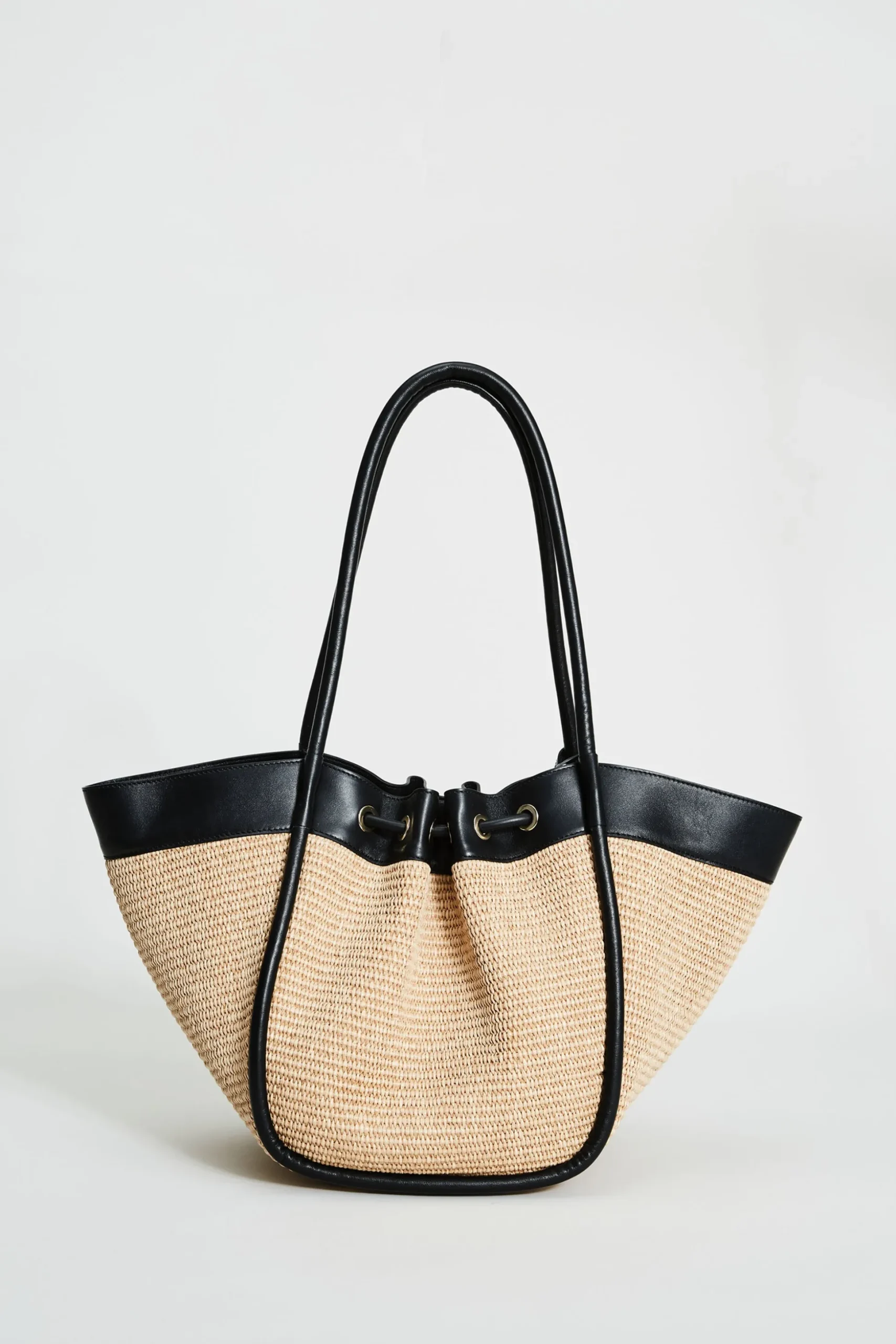 Elie Tahari Fragrance|Gloves-Raffia Tote Bag SAND-BLACK
