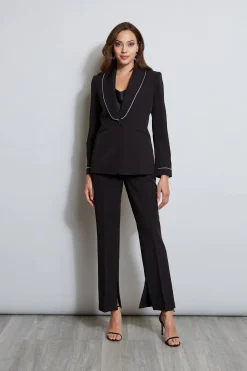 Elie Tahari Jackets & Blazers-Rhinestone Edged Blazer NOIR