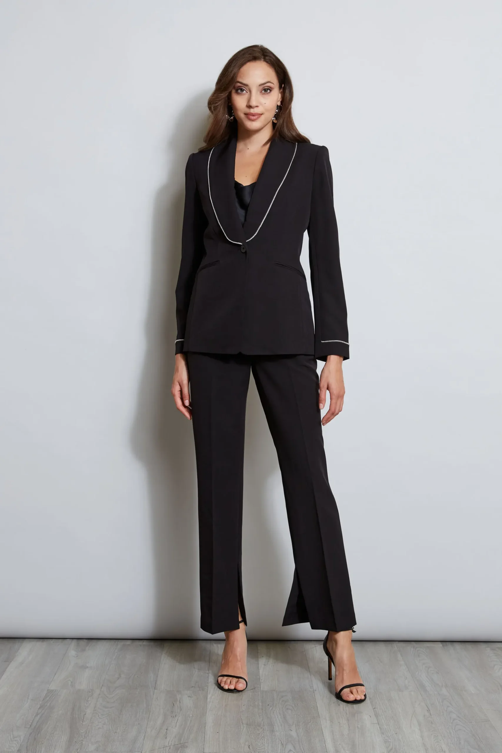 Elie Tahari Jackets & Blazers-Rhinestone Edged Blazer NOIR