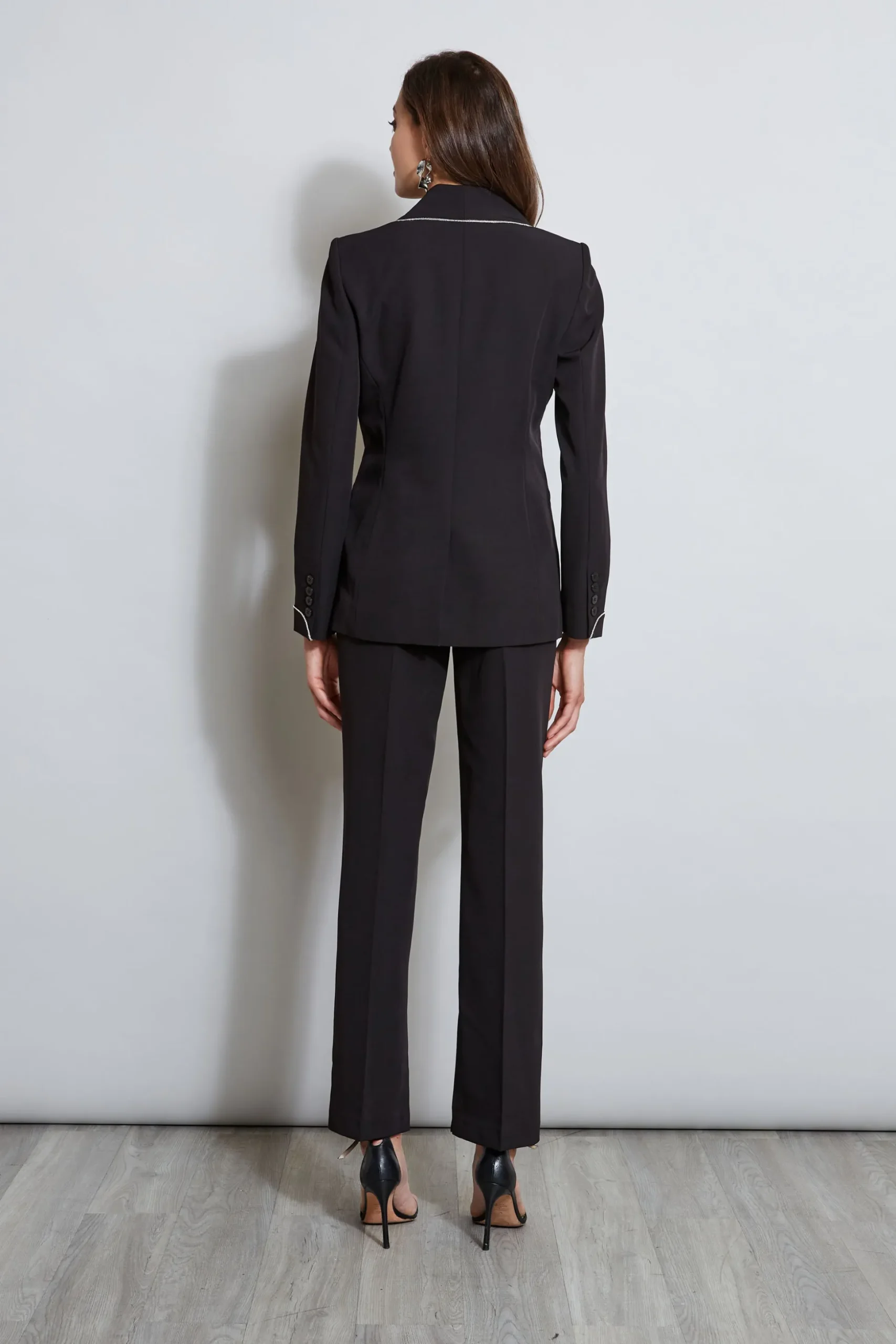 Elie Tahari Jackets & Blazers-Rhinestone Edged Blazer NOIR