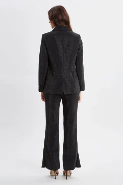 Elie Tahari Jackets & Blazers|Suiting-Rhinestone Embellished Blazer Noir