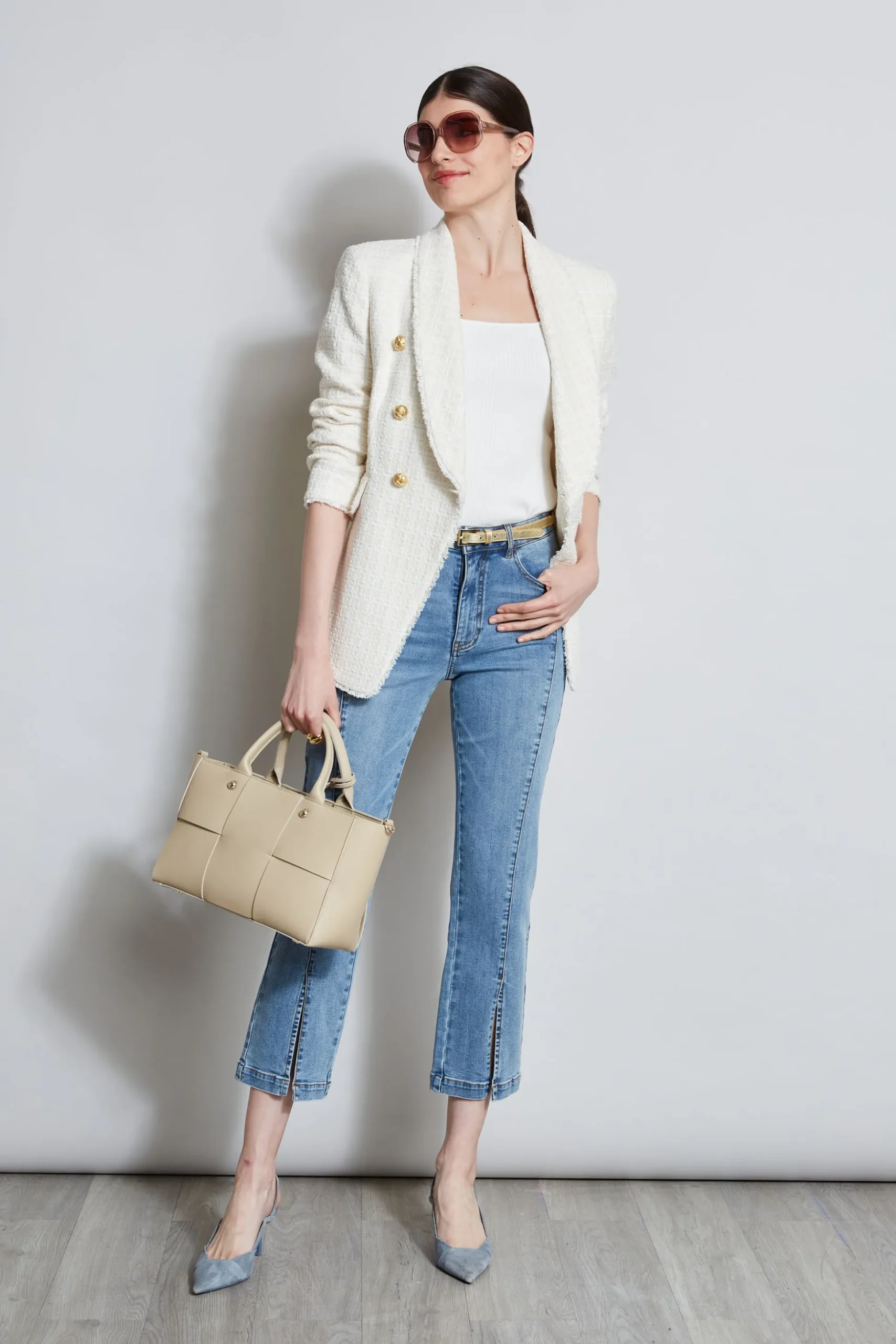 Elie Tahari Tops & Sweaters-Rib Detail Sweater Tank FOAM