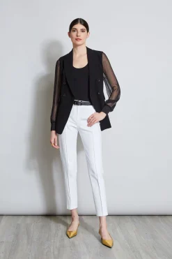 Elie Tahari Tops & Sweaters-Rib Knit Scoop Tank Top BLACK