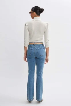 Elie Tahari Tops & Sweaters-Ruched Sleeve Cashmere Wool Sweater BUFFMELANGE