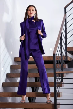 Elie Tahari Jackets & Blazers-Satin Boyfriend Blazer WINTERPLUM