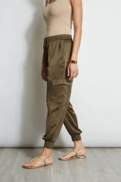 Elie Tahari Bottoms-Satin Cargo Pant SAVOY