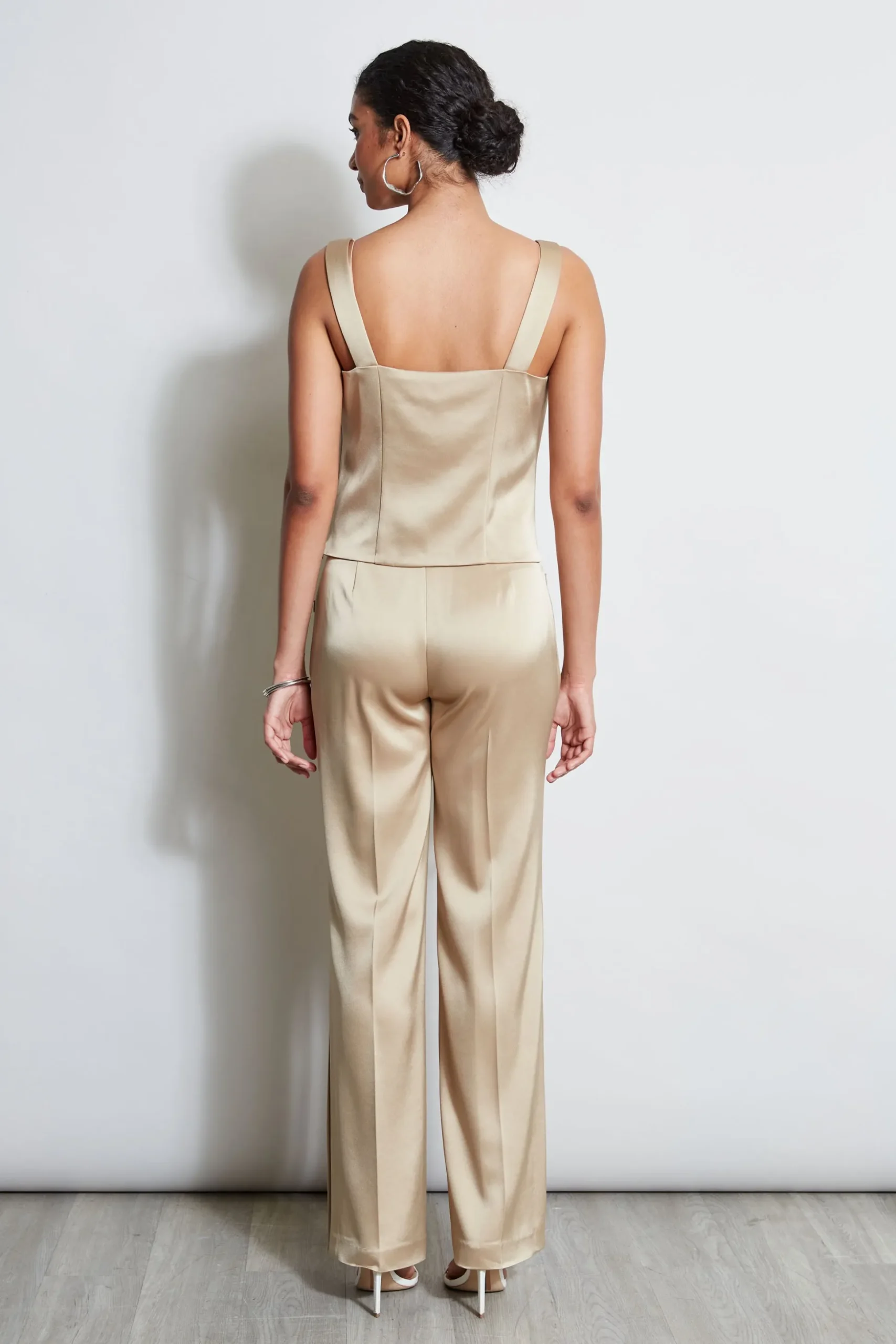 Elie Tahari Tops & Sweaters-Satin Cowl Cami SANDCASTLE
