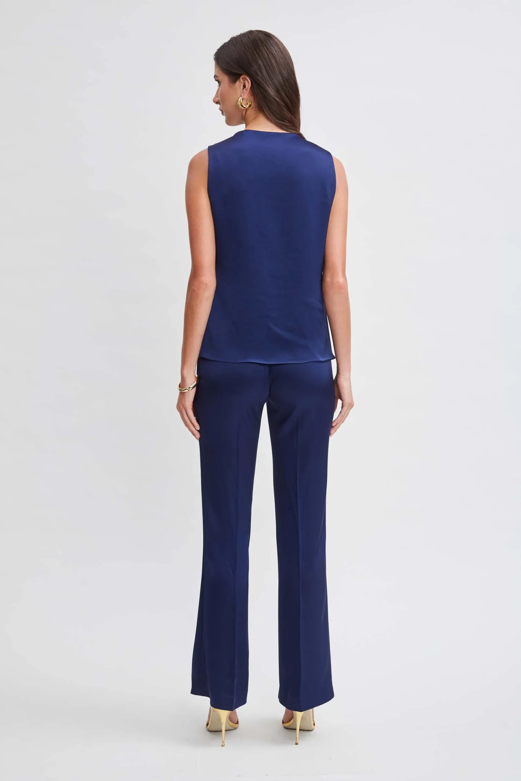 Elie Tahari Tops & Sweaters-Satin Cowl Top MIDNIGHT