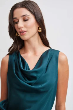 Elie Tahari Tops & Sweaters-Satin Cowl Top JADITE