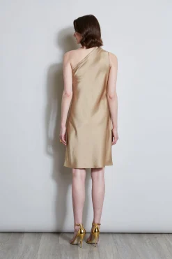 Elie Tahari Dresses & Jumpsuits|Short Dresses-Satin Scarf Dress SANDCASTLE